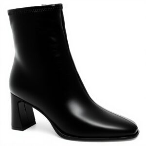 Bottines Steve Madden Odesa Femme Cuir Talon Zip Noir