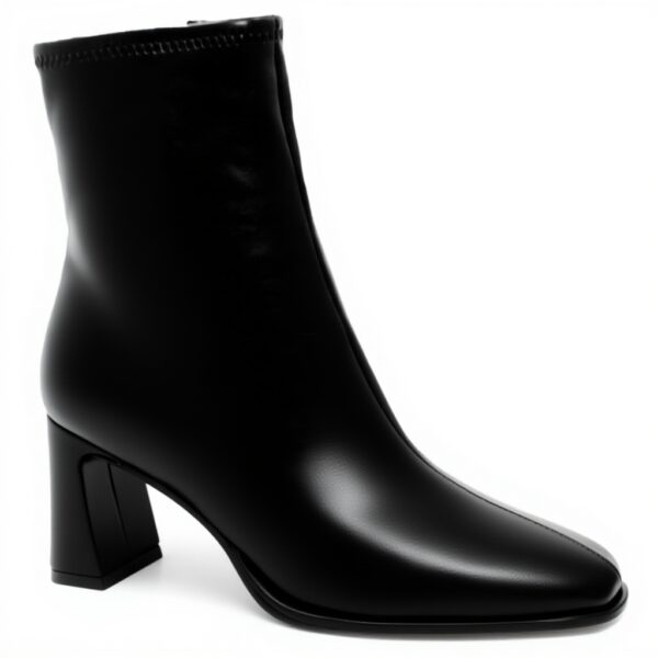 Bottines Steve Madden Odesa Femme Cuir Talon Zip Noir