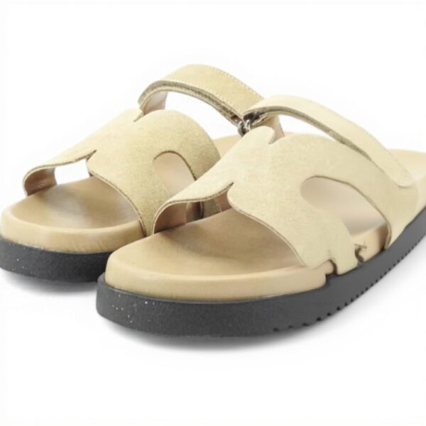 Chaussons Femme Steve Madden Daim Beige Brides Velcro