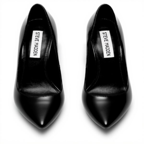 Escarpins Cuir Noir Steve Madden Talon Aiguille Femme