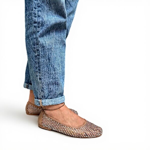 Ballerine Steve Madden Auden Maille Rose Strass Femme