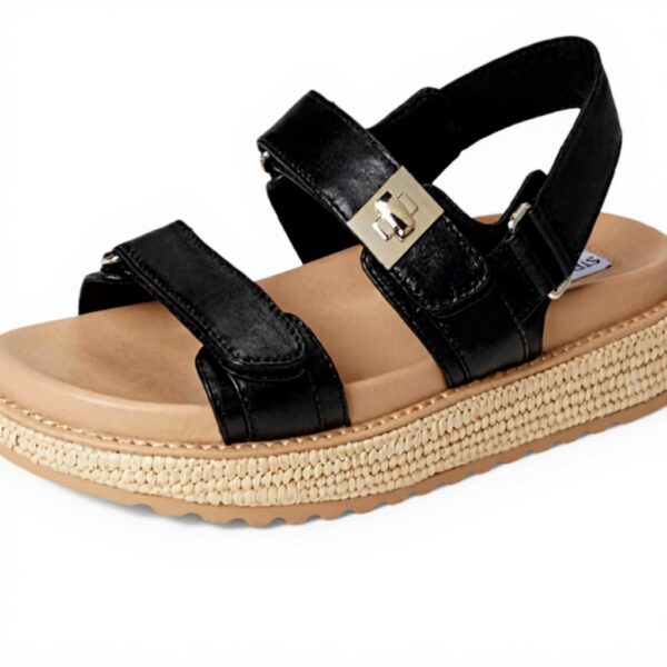 Steve Madden Bigmona Sandales Femme Raphia Multicolore Plat
