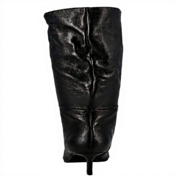 Bottes hautes Steve Madden femme cuir noir talon chaton