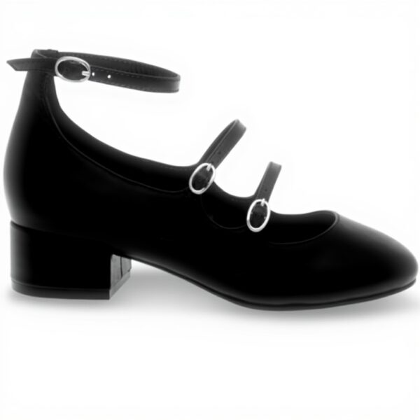 Ballerines Steve Madden Femme Cuir Noir Boucle Italie