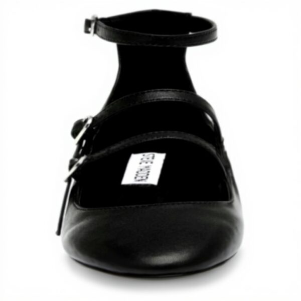 Ballerines Steve Madden Femme Cuir Noir Boucle Italie