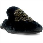 Sabot femme Steve Madden velours bleu gris chaussures plates