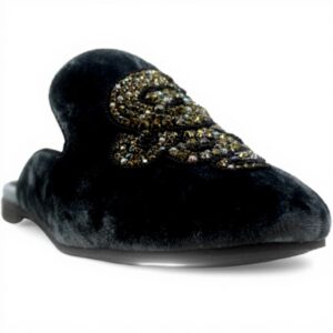 Sabot femme Steve Madden velours bleu gris chaussures plates