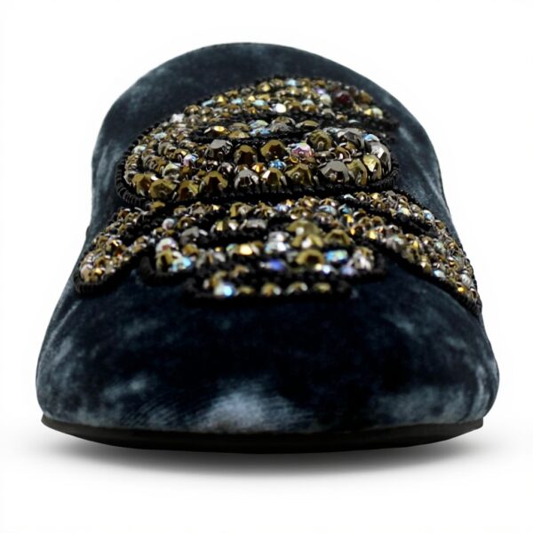 Sabot femme Steve Madden velours bleu gris chaussures plates