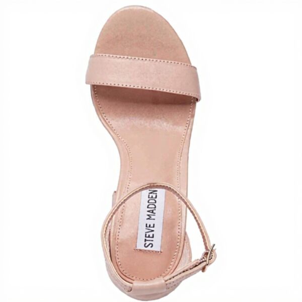 Steve Madden Sandales Carrson Cuir Rouge Talon Bloc Femme