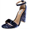 Steve Madden Sandales Femme Carrson Talon Bloc Velours