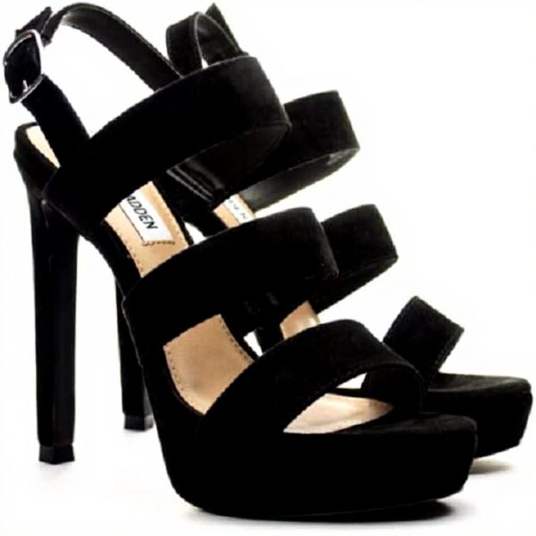 Steve Madden Escarpins Femme Suède Talon Bloc Ouvert