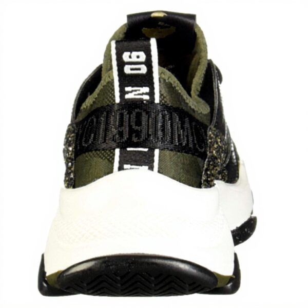 Baskets Steve Madden femme vert olive pailleté polyester