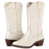 Steve Madden Bottes Western cuir blanc femme chaussures