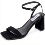 Sandales femme Steve Madden Luxe Black Suède cuir casual