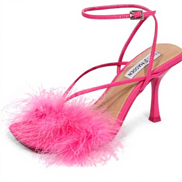 Tongs femme Steve Madden Affairs rose cuir écologique