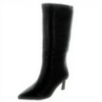 Bottes femme Steve Madden Lavan cuir noir talon aiguille