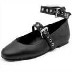 Ballerines Steve Madden Femme Cuir Bride Clous Noires