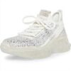 Steve Madden Maxima Baskets Femme Strass Confort Lycra