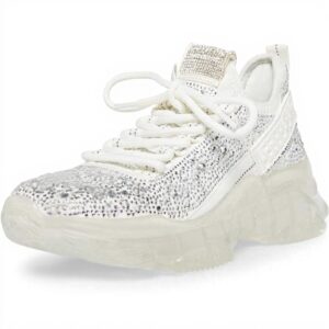 Steve Madden Maxima Baskets Femme Strass Confort Lycra