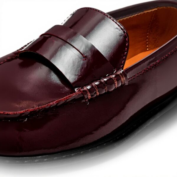 Mocassin Steve Madden Adison Bordeaux cuir brillant femme