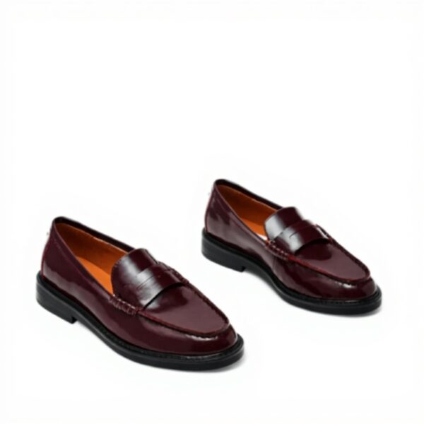 Mocassin Steve Madden Adison Bordeaux cuir brillant femme