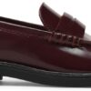 Mocassin Steve Madden Adison Bordeaux cuir brillant femme-0