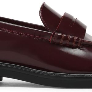 Mocassin Steve Madden Adison Bordeaux cuir brillant femme-0