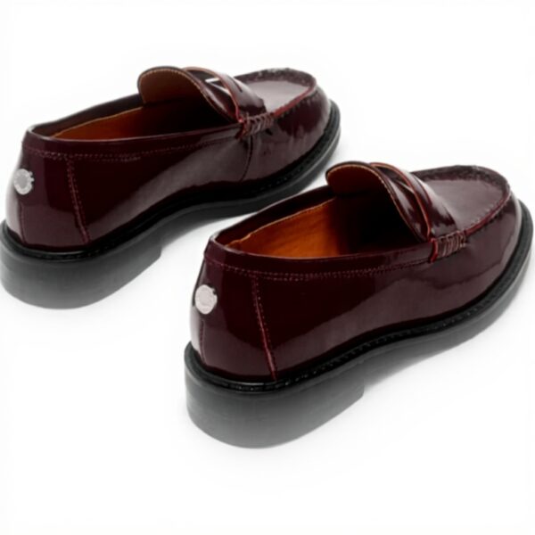 Mocassin Steve Madden Adison Bordeaux cuir brillant femme