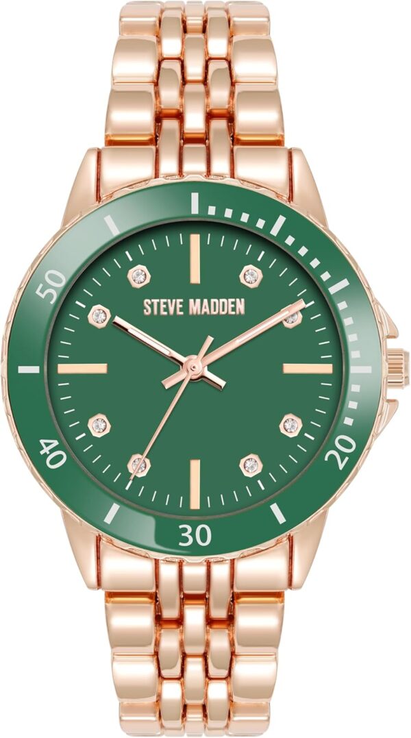 Montre bracelet femme Steve Madden cristaux véritables or-0