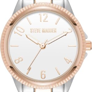 Montre bracelet Steve Madden Femme Argent Or Rose Cristal-0