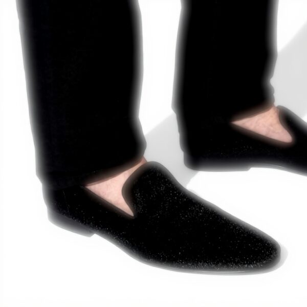 Steve Madden Pantoufles Laight Homme Velours Noir Mocassins