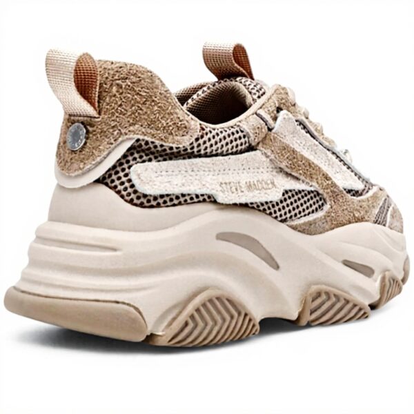 Baskets Steve Madden Possession Femme Toile Lacets Taupe
