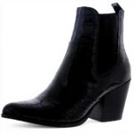 Bottes Steve Madden Femme Cuir Noir Talon Western