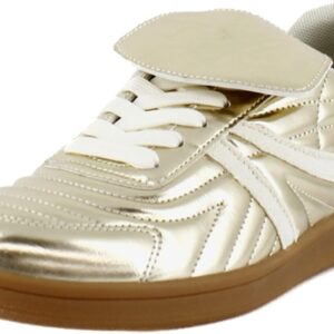 Baskets Steve Madden Femme Madrid Or Textile Synthétique-0